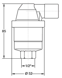 dimensionale degasatore verticale
