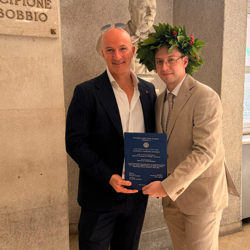 Vincenzo nel giorno della laurea