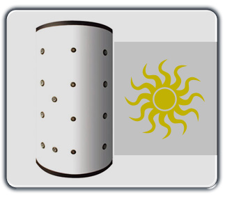 Icono de acumulación solar