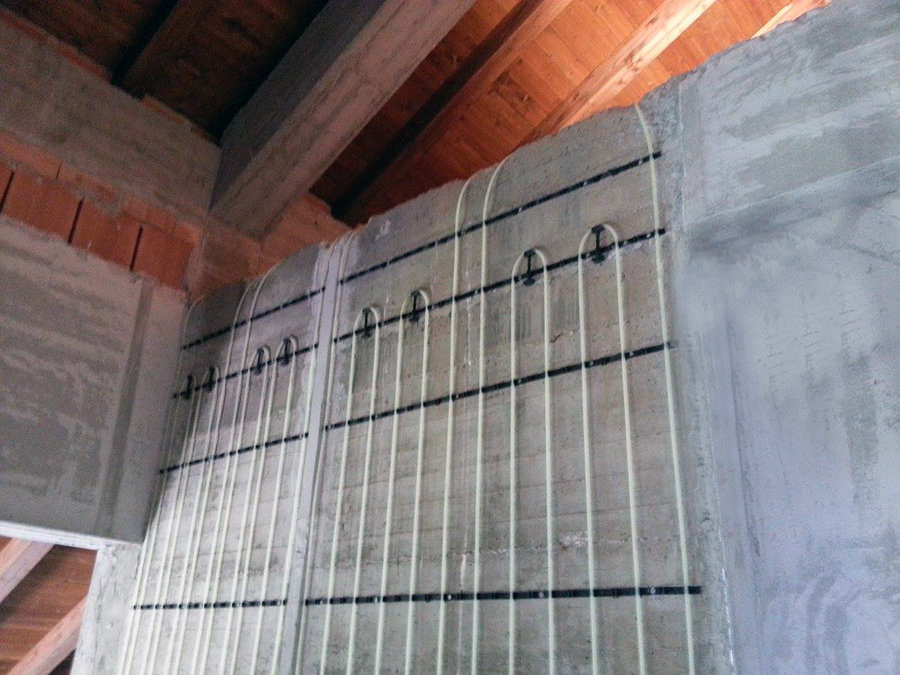 Sistema radiante pared serpentina